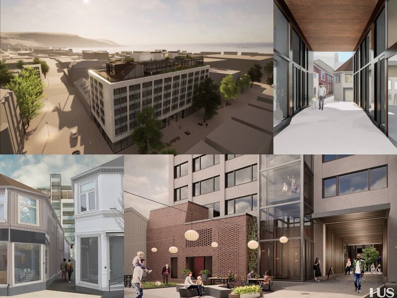 Skisser på Nordre Gate 12 fra Hus Arkitekter