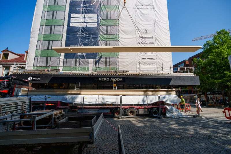 Butikkene holder åpent under arbeide med Nordre Gate 12