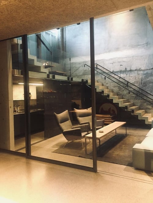Store Schüco Jansen stål skyvedørene. Fotograf Ellen Ledsten
