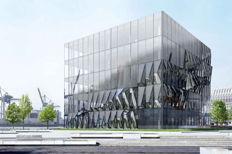 Bare glassfasader på et helt bygg Bare glassfasader på et helt bygg